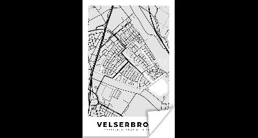 Poster Velserbroek - Kaart - Stadskaart - Plattegrond - 20x30 cm