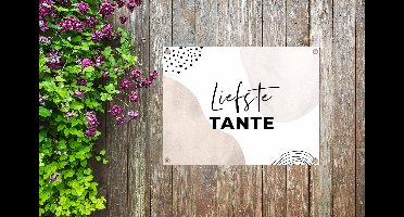 Tuin decoratie Spreuken - 'Liefste tante' - Quotes - Tante - 40x30 cm - Tuindoek