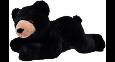 Pluche knuffel dieren Eco-kins zwarte beer van 30 cm. Wildlife speelgoed knuffelbeesten - Cadeau voor kind/jongens/meisjes