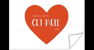 Poster Beterschap - Spreuken - Wit - Knuffel - 30x20 cm