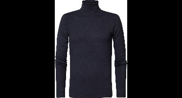 Petrol Industries - Heren Fijngebreide Coltrui - Blauw - Maat XS