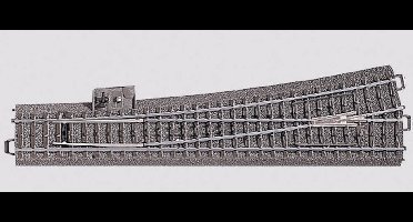 H0 Märklin C-rails (met ballastbed) 24711 Wissel, Slank, Links 236.1 mm 1 stuk(s)