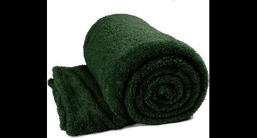 Unique Living Teddy Glitter - Fleece - Plaid - 150 x 200 cm - Dark Green