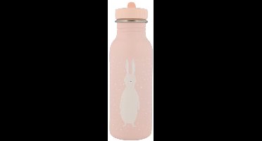 Trixie Drinkfles - Mrs. Rabbit - RVS Waterfles voor kinderen - 500ml - Lekvrije Fles - Roze - Konijn