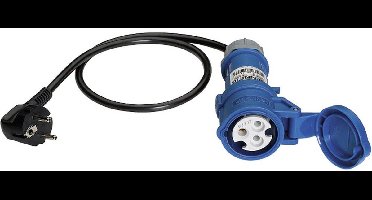 Benning 044144 Meetadapter Randaarde stekker - CEE-Cara-koppeling Blauw