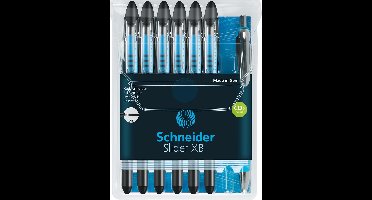 Schneider balpen - Slider Basic - penpunt XB - zwart - 6 stuks + 1x slider Rave gratis - S-151276