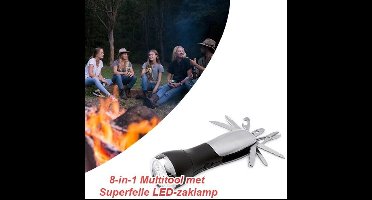 8-in-1 Multitool met Superfelle LED-zaklamp