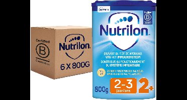 Nutrilon 2+ - Peuter Groeimelk Kinderen Vanaf 2 jaar - Babyvoeding in Poeder voor Flesvoeding - 6 x 800g