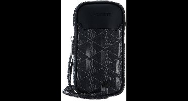 LACOSTE Telefoontasje Utensil zak Phone Holder Monogram Noir Gris Zwart