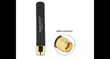 LPWAN 868 MHz antenne SMA -plug 1,6 DBI Omnidirectioneel vast zwart