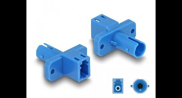 Delock Optical Fiber Hybrid Coupler LC Simplex female to ST Simplex female blue