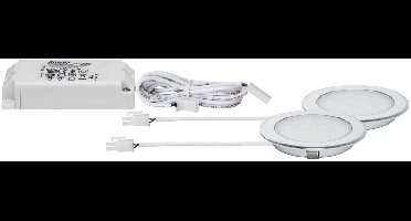 LED-meubelinbouwlampen Spiegelkast rond 65mm 2x2,5W 2x180lm 230/12V 3000K Chroom