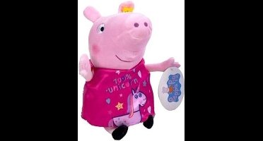 Nickelodeon Knuffel Peppa Pig Junior 27 Cm Pluche Roze/rood