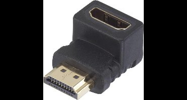 HDMI Adapter [1x HDMI-stekker - 1x HDMI-bus] 90° naar boven haaks Vergulde steekcontacten SpeaKa Professional