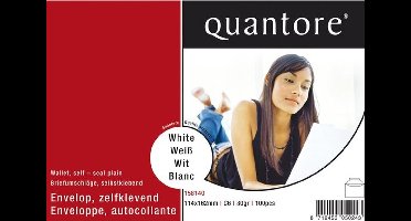 ENVELOP QUANTORE BANK C6 114X162 80GR ZK WIT