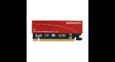 AXAGON PCEM2-S PCI-E 3.0 16x - M.2 SSD NVMe, up to 80mm SSD, low profile, cooler *PCIEM *M.2