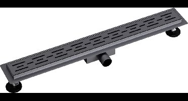 Douchegoot met Rooster - Lonis Trun - 80cm - Vloerflens - RVS - Gunmetal Grijs