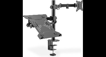 Universele monitorhouder met notebook, zwart