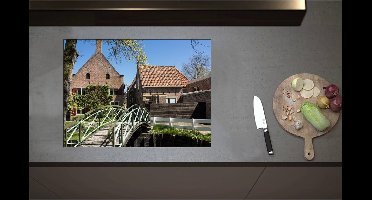 Inductieplaat Beschermer - Bruggetje voor Nederlandse Huizen - 71x52 cm - 2 mm Dik - Inductie Beschermer - Bescherming Inductiekookplaat - Kookplaat Beschermer van Wit Vinyl