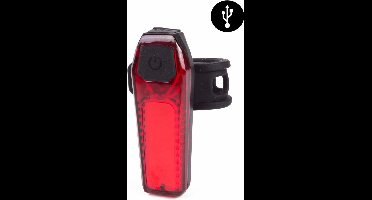 Benson Fietslamp met USB-oplader - COB LED - Rood - 80 Lumen - Waterdicht