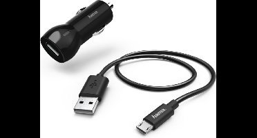 Hama Auto-oplaadset, micro-USB, 2.4 A, zwart