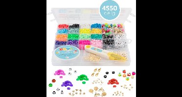 Armbandjes Maken Meisjes 4500pcs - Sieradenpakket - Knutselpakketten - Kralen - DIY Armbandjes Maken - Inclusief Elastisch Draad en Gereedschap - Joya Creative