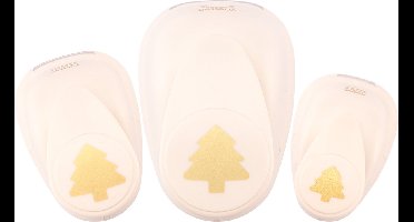 Vaessen Creative Figuurpons Set – Dennebomen – 3 maten