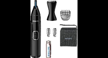 Philips 5000 Serie NT5650/16 - Neus- en oortrimmer - Wenkbrauwtrimmer - Wasbaar - Zwart
