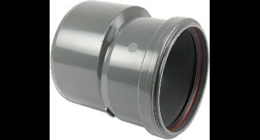 Verloopring excentrisch PVC-U 200 mm x 250 mm SN4 manchet x spie grijs KOMO/BENOR