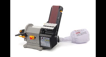 HBM 200 band- en schijfschuurmachine 500 W 230 V kantelbaar 45° stofopvangzak hout 2850 rpm