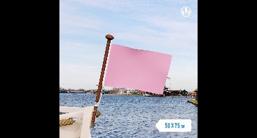 Vlaggenclub Roze vlag - 50x75 cm - Met lus en koord - Geschikt voor buiten