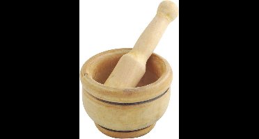 Vijzel Metaltex Hout 12 cm