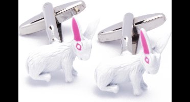 Manchetknopen - Konijnen Wit