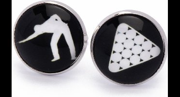 Manchetknopen - Biljart Poolen Biljartballen Biljartspeler