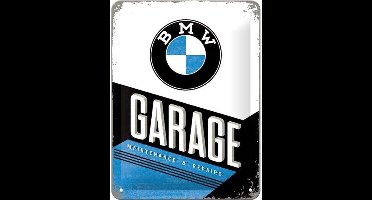 BMW Garage Metalen wandbord in reliëf 15x20 cm