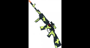 Smiffy's Speelgoed camouflage geweer Peacekeepers - 59 cm - inclusief geluid - kunststof