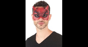 Vegaoo - Latex duivel oogmasker voor volwassenen