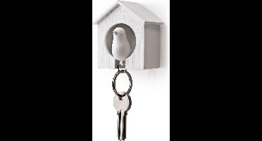 Sparrow Sleutelhanger - Wit/Wit - Qualy
