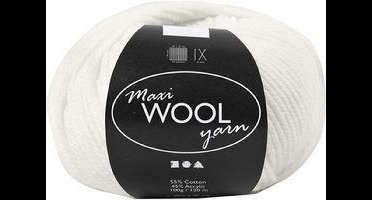 Creativ Company wolgaren off-white 125m 100g breigaren kwaliteit.