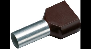 Cimco 187723 Dubbele adereindhulzen 1.5 mm² Deels geïsoleerd Zwart 100 stuk(s)