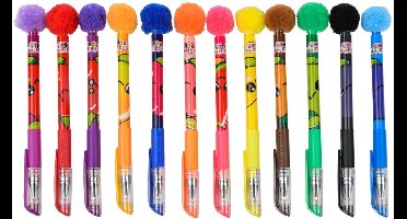 Fruitysquad Geur Gelpennen Pom Pom 12 stuks
