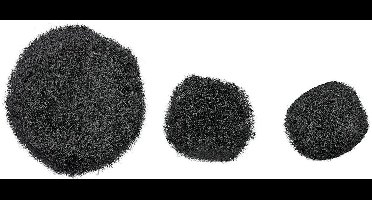 Pompons | Zwart | 20/25/30 mm | 100 stuks