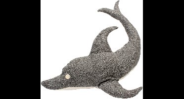 ECO Pluche Dolfijn XL - 90x43x32cm grijs