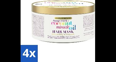 OGX - Coconut Miracle Oil - Haarmasker - Intens Voedend - Voor Beschadigd Haar - 300 ml - Voordeelverpakking - 4 stuks