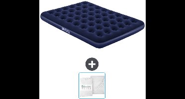Bestway luchtbed - 2-Persoons - 152 x 203 x 22 cm - Blauw - Inclusief en Hoeslaken