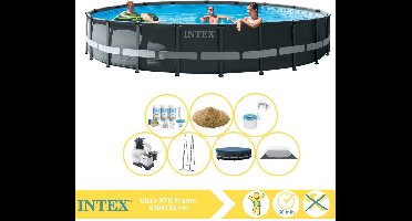 Intex Ultra XTR Frame Zwembad - Opzetzwembad - 610x122 cm - Inclusief Onderhoudspakket, Filterzand en Skimmer