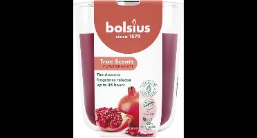 4 stuks Bolsius geurglas granaatappel - pomegranate geurkaarsen 97/85 (45 uur) True Scents