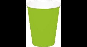 Folat Feest drinkbekers - 24x stuks - groen - papier - 350 ml - verjaardag/party