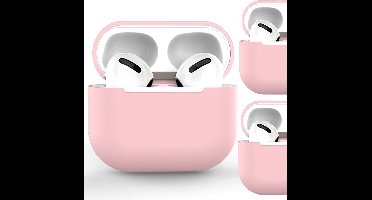Case - voor - AirPods - 2 / AirPods - 1 - siliconen - zachte - hoes - voor - hoofdtelefoon - roze - (hoesje - C)