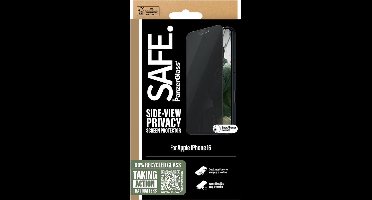 SAFE by PanzerGlass Privacy Screenprotector Ultra Wide Fit met applicator geschikt voor Apple iPhone 16